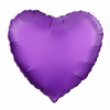 Шар (19''/48 см) Сердце, Фиолетовый