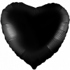 Шар (19''/48 см) Сердце, Черный